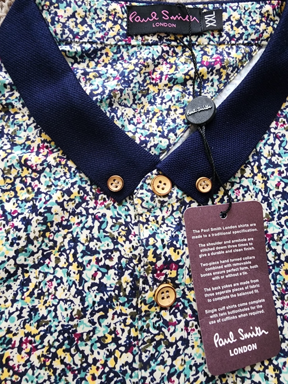 BNWT Paul Smith London Floral Polo Shirt (Labeled XXL, Fits like M-L)